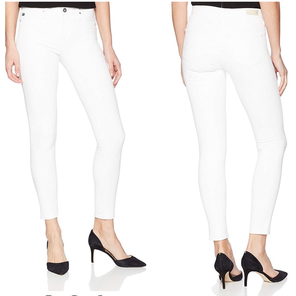 AG The Legging Super Skinny White Jeans size 31